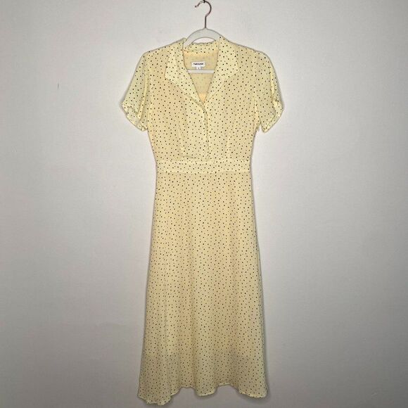 FRANK & OAK yellow polka dot maxi dress | Size: XS - Picture 1 of 6